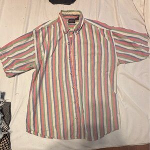 Vintage Archie Fowler Button Down Stripes Multicolor